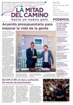Portada del primer número del 'periódico' de Podemos.