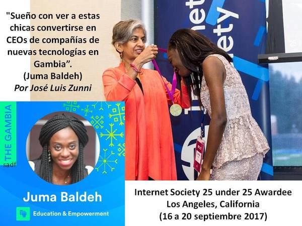 'Sueño con ver a estas chicas convertirse en CEOs de compañías de nuevas tecnologías en Gambia'. (Juma Baldeh)