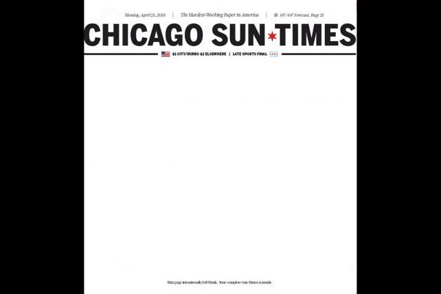 ‘The Chicago Sun-Times’, vendido por un dólar